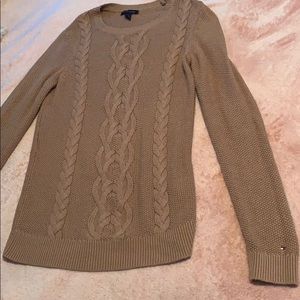 Brown Tommy Hilfiger Cable Knit Sweater